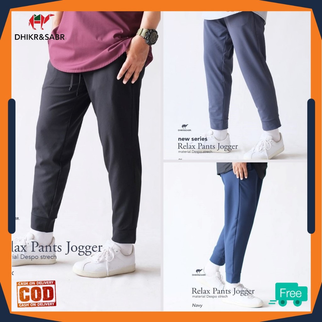 Relax Pants Pria Jogger Stretch Dhikr And Sabr