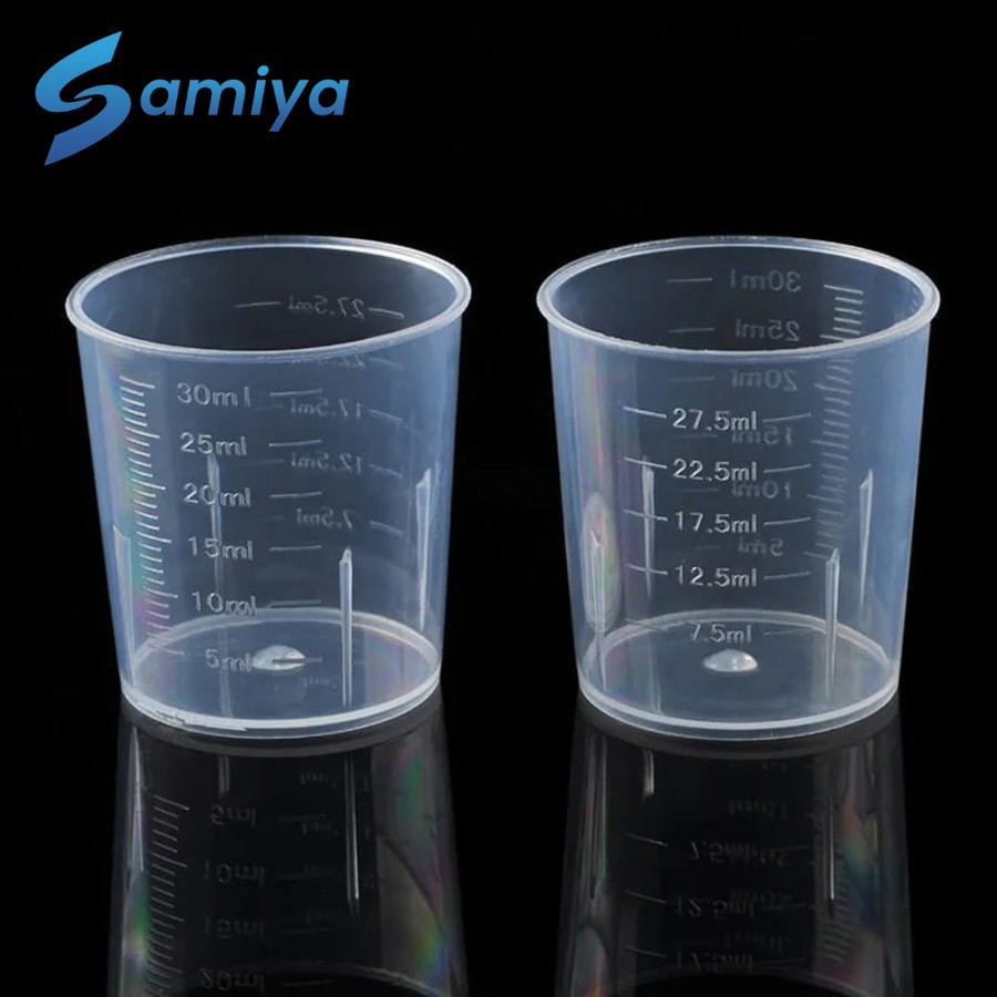 Gelas takar plastik 30ml / measuring cup gelas ukur obat syrup gula