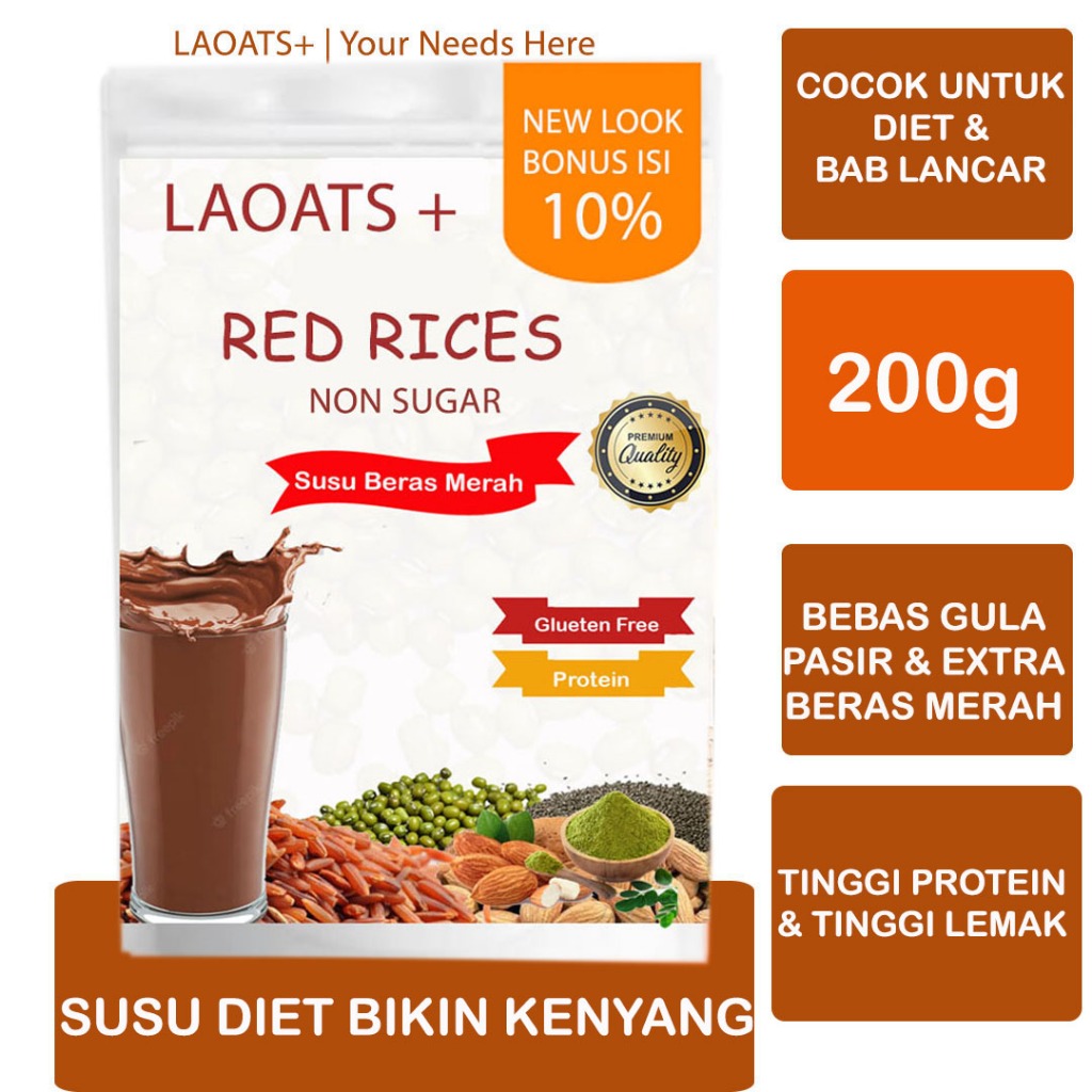 

Beras Merah Untuk Diabetes Milk Laoats Non Sugar (200g)