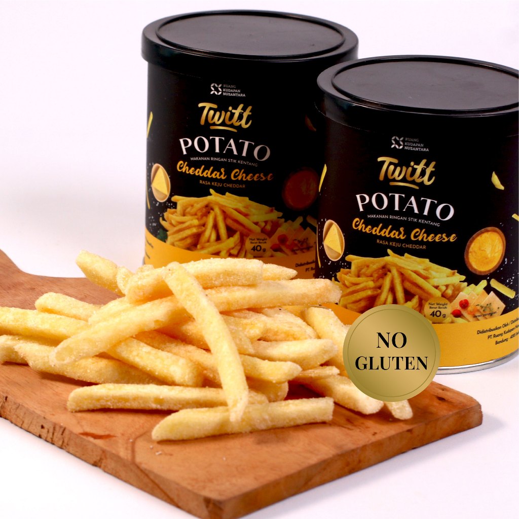 

Twitt Potato Cheddar Cheese 40gr Stick Kentang