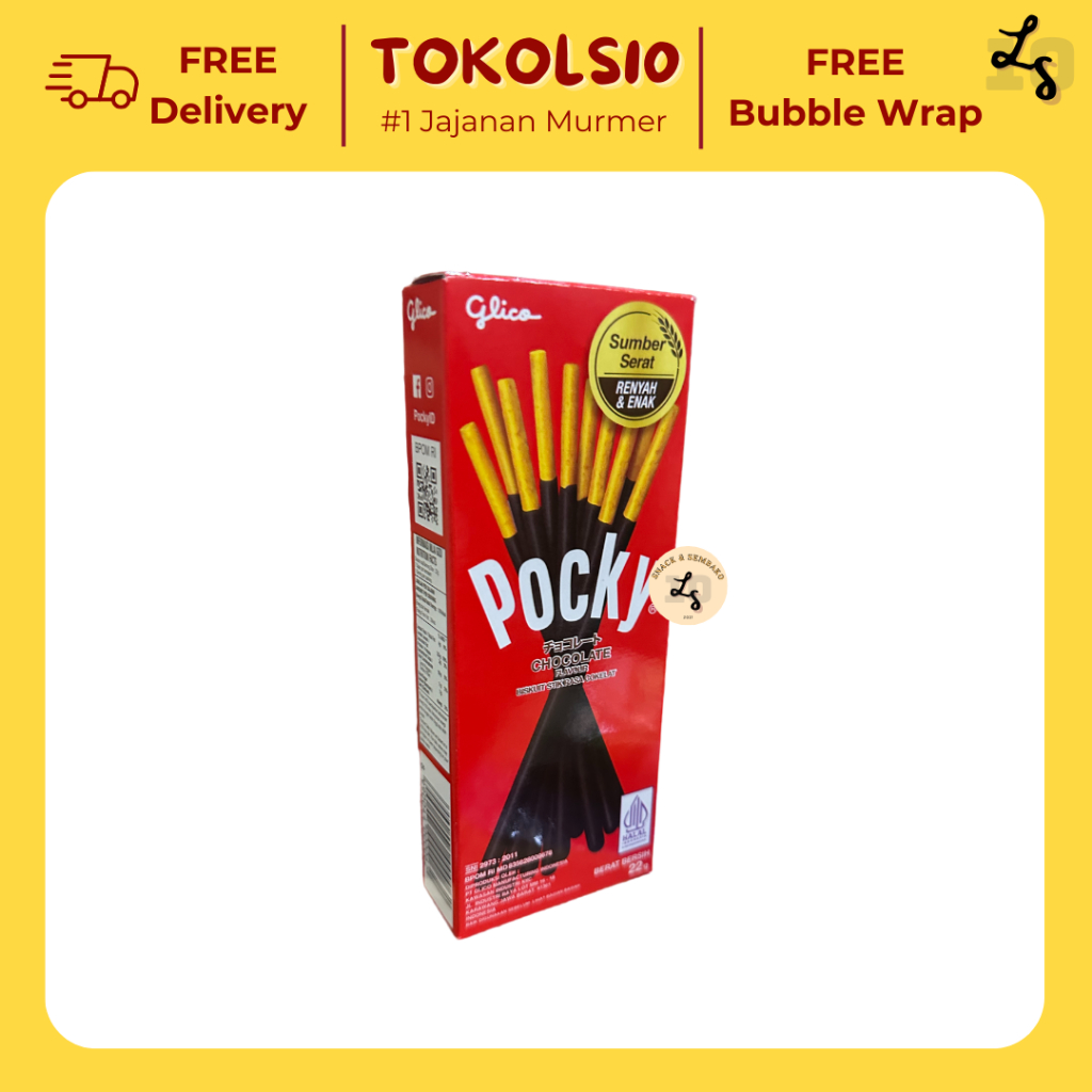 

Glico Pocky Minipack Rasa Coklat/Strawberry Biskuit Stik @22gr