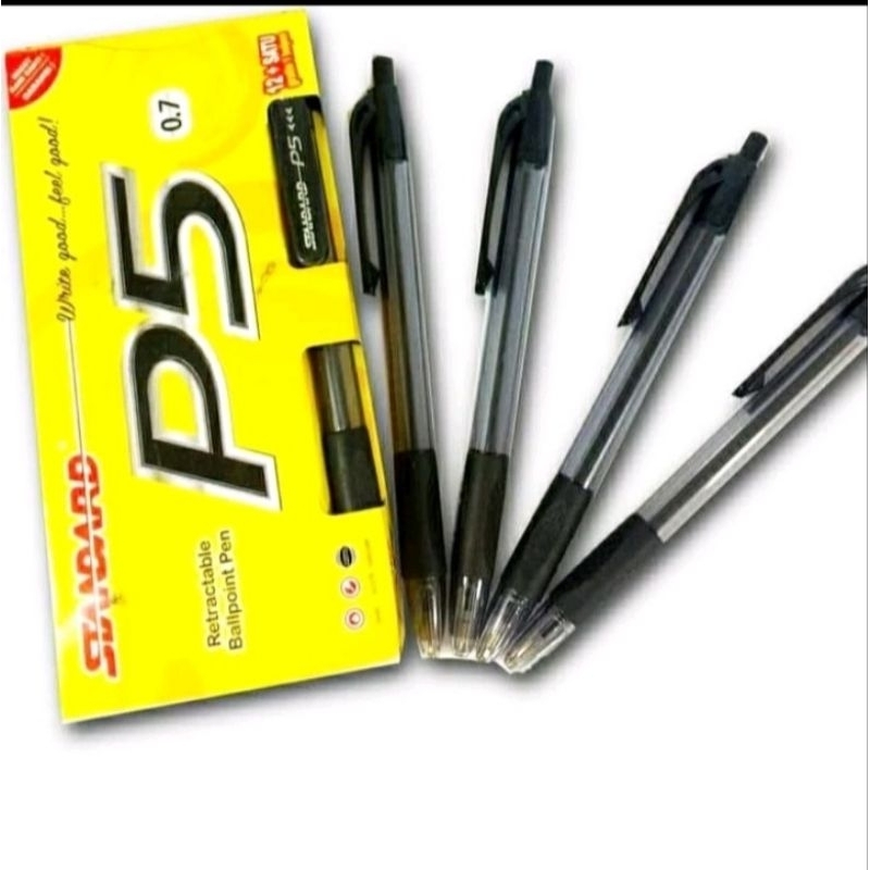 

Ballpoint STANDAR P5 Warna Hitam Harga Satuan