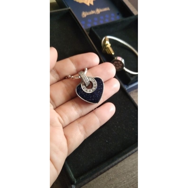 kalung mci woman heart blue original preloved