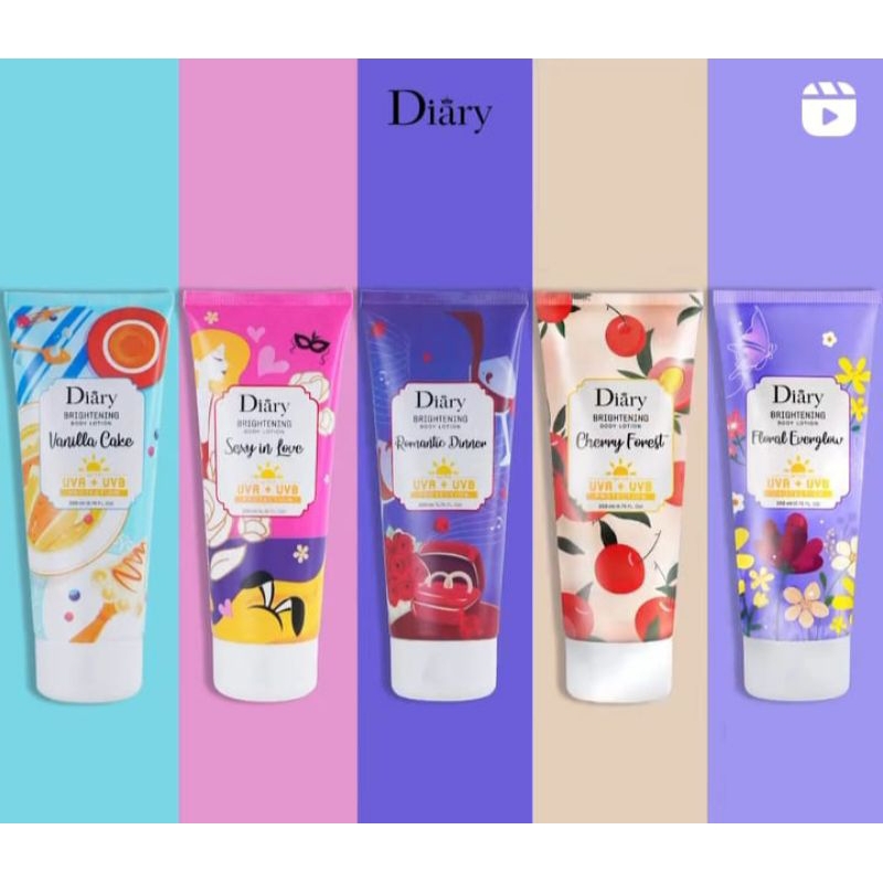 DIARY Body Lotion/ DIARY Brightening/ Body Lotion 200 Ml
