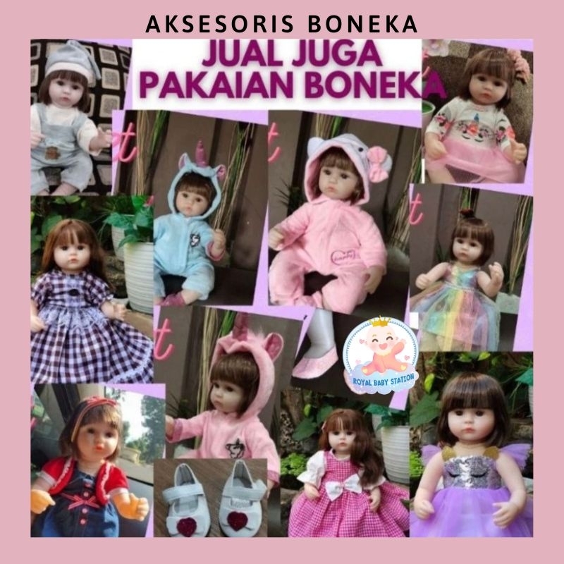 Ready Pakaian baju dress Boneka Reborn 38 cm, 42 cm, 45 cm, 48 cm