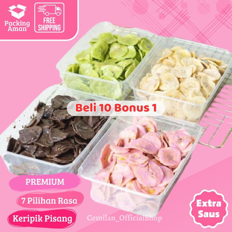 

[ 10 BONUS 1 ] Keripik Pisang Lumer Box 500ml