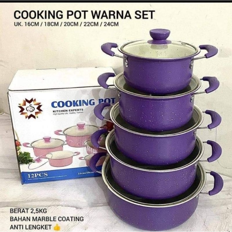 panci set warna-warni