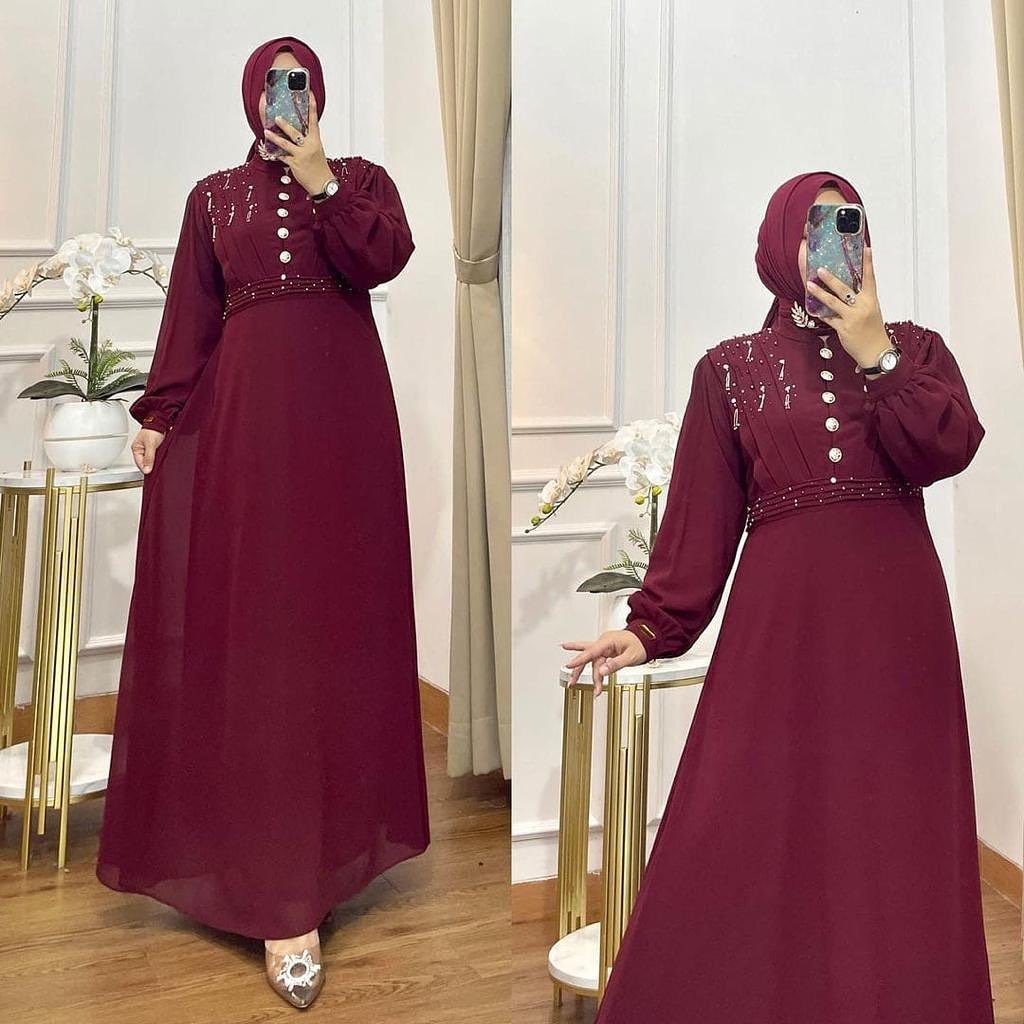 GAMIS CERUTY BABY DOLL PREMIUM BAJU KONDANGAN IBU IBU TERBARU GAMIS PESTA MEWAH ELEGAN SIZE L-XL-XXL- DRESS BUSUI FRENLY APLIKASI PAYET GAMIS TERBARU 2023 LEBARAN WANITA