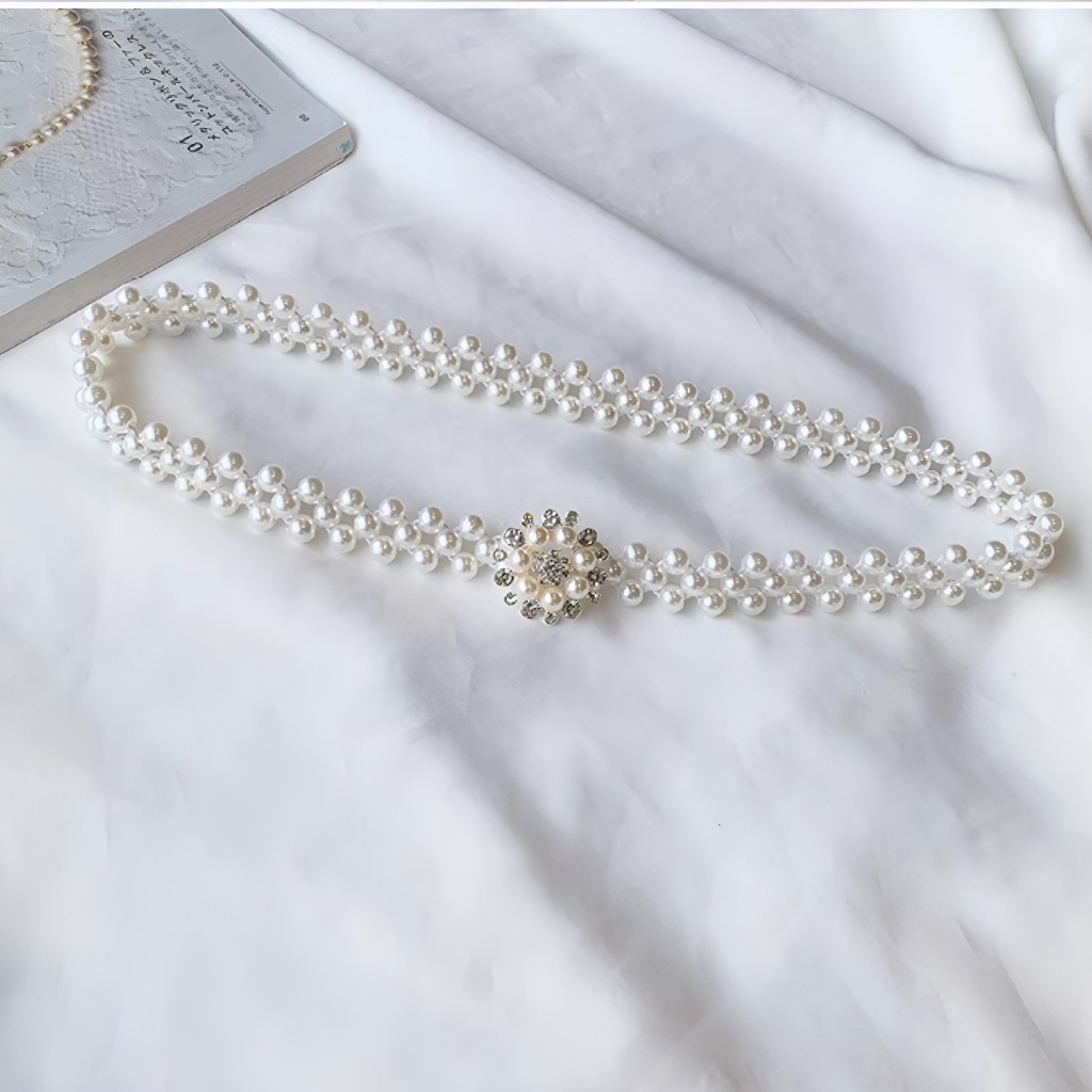 Belt Women Pearl/Ikat Pinggang Wanita/Gesper Mutiara Korean Fashion