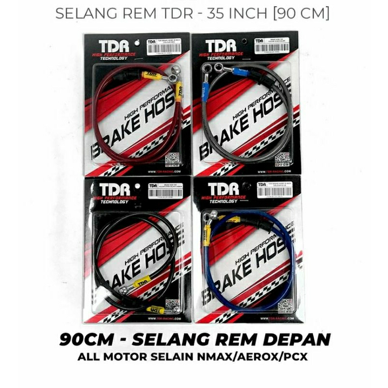 Selang rem depan TDR  Serat Carbon - selang Rem TDR RACING 35INC/ 89cm All Motor Beat mio dll