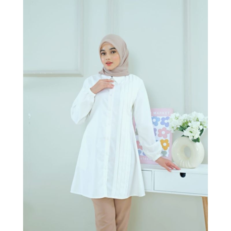 NEW || ATASAN BLOUSE TUNIK KERAH || TERBARU BEST SELLER || TUNIK SIMPLE || TUNIK MODERN || TUNIK TERBARU