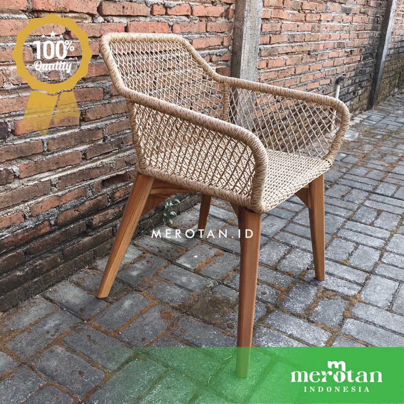 Kursi Cafe Rotan Sintetis / Kursi Outdoor / Kursi Teras Rotan Sintetis