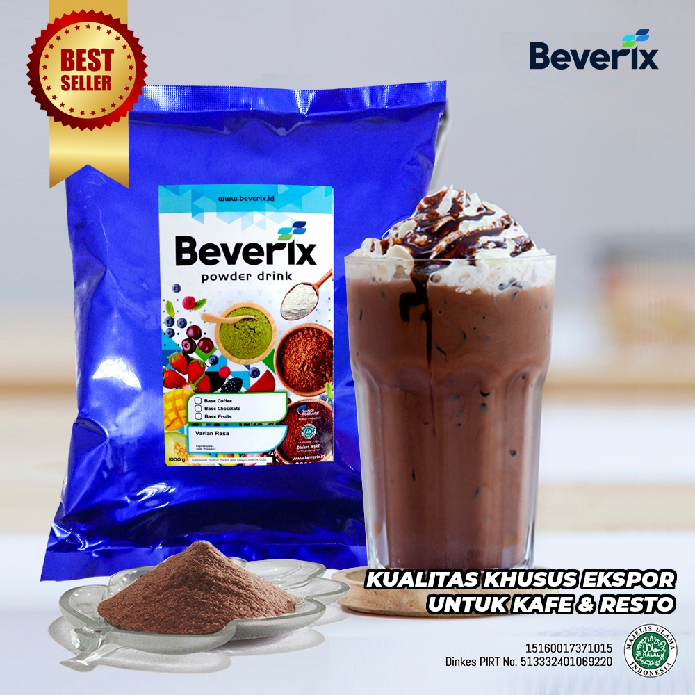 

BUBUK MINUMAN ES COKLAT NYOKLAT COCOK UNTUK JUALAN KEMASAN 1 KG BEVERIX POWDER DRINK