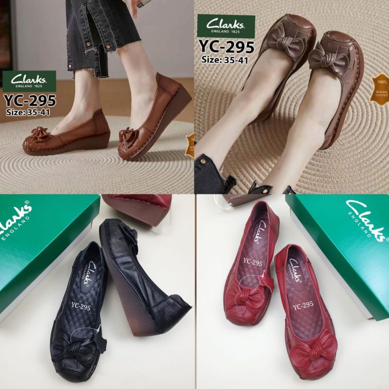 clarks new pita wedges G-295  / Sepatu wanita Clarks / Clarks wedges