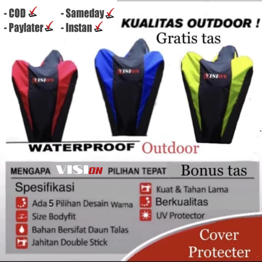 Cover Motor Honda Vario 125 Sarung Motor Vario 125 Outdoor VISION Premium