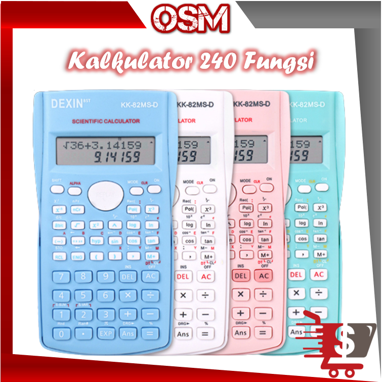 

OSM - S5977 Kalkulator Sekolah / Kalkulator Scientific / Kalkulator Ilmiah 240 Fungsi / Kalkulator Sains / Kalkulator SinCosTan
