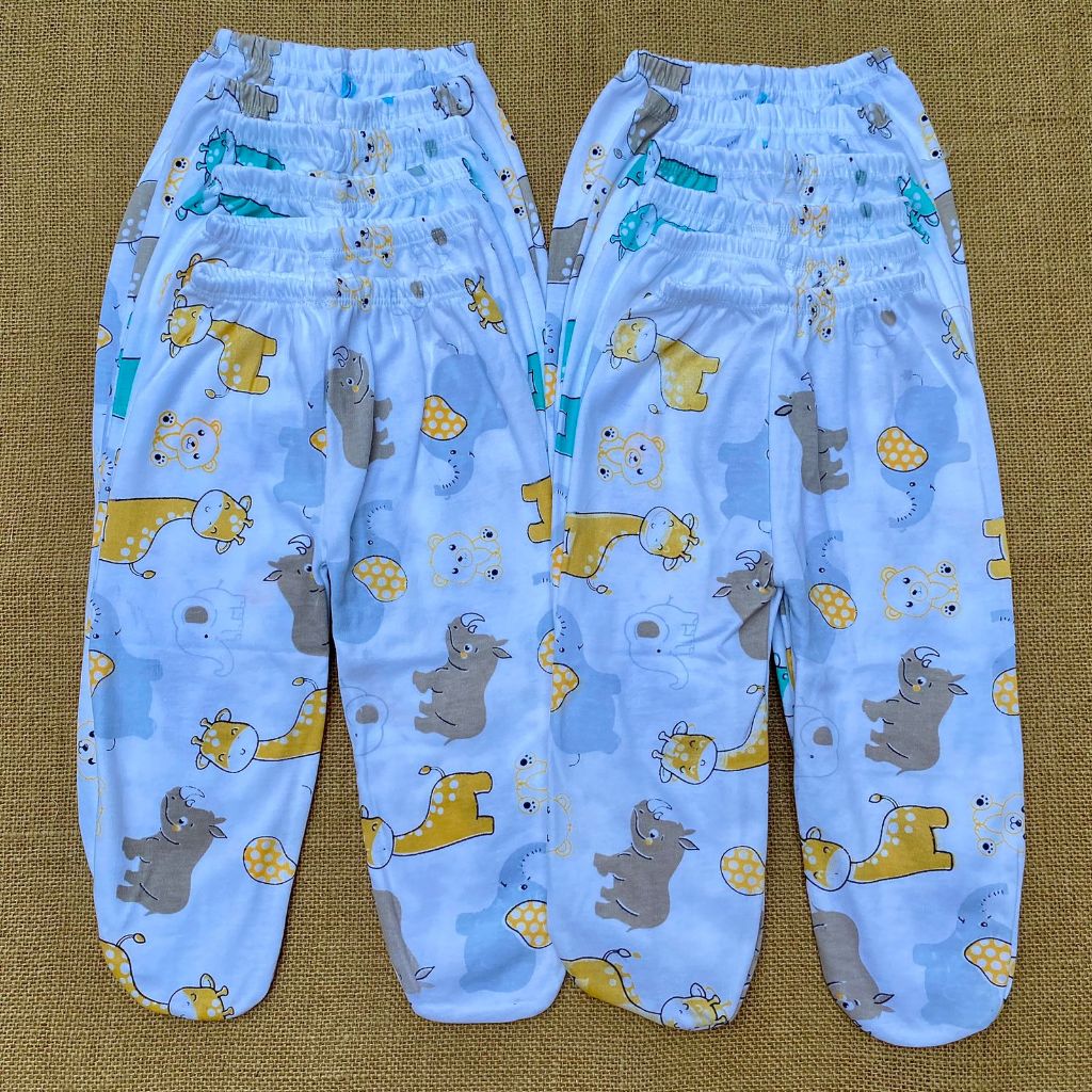 1 LUSIN (12 PCS) CELANA PANJANG TUTUP KAKI BAYI BARU LAHIR CELANA NEWBORN BAYI ASYAM BABY