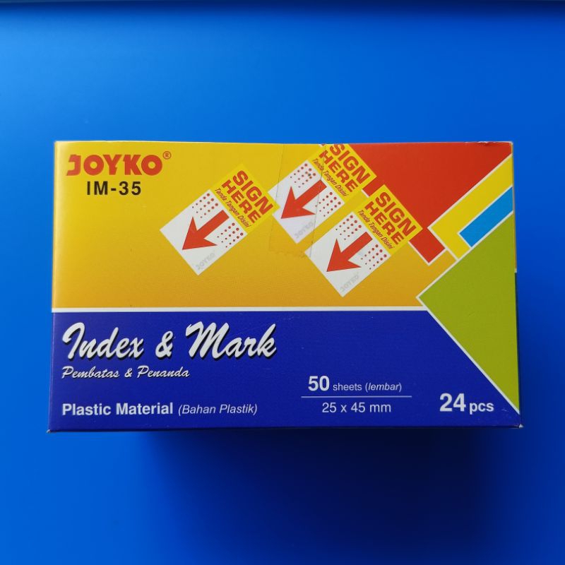 

INDEX & MARK SIGN HERE IM-35 JOYKO PEMBATAS PENANDA (1PAK/24PCS) RJ4