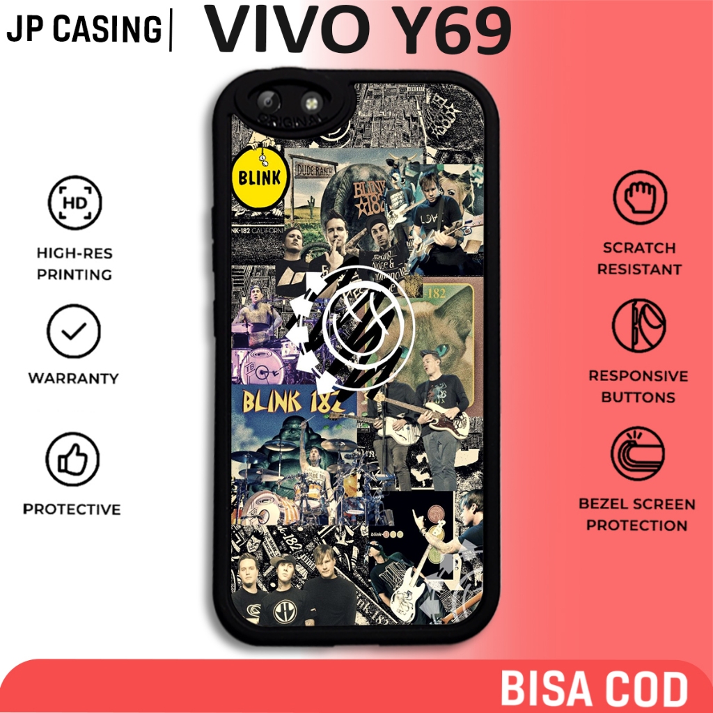 case hp vivo y69 terbaru motif aesthetic band 04 art musik kolase lucu keren cute cewek cowok bahan 