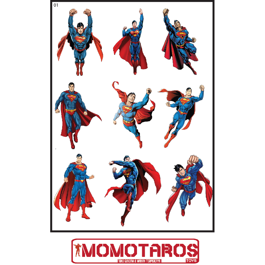 

Sticker murah antiair transparan Superman solo DC 1pc