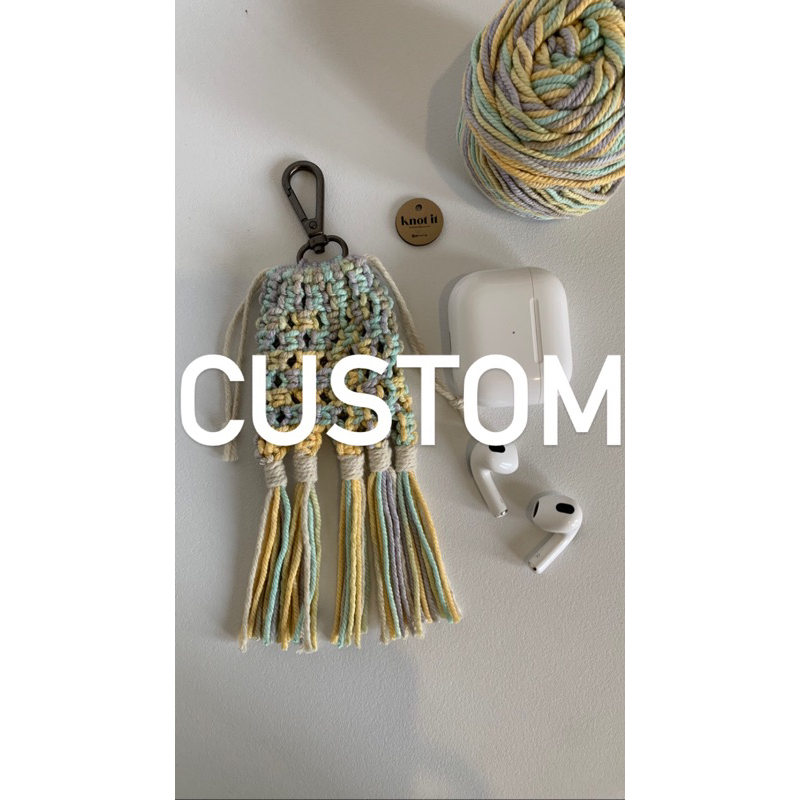[PO CUSTOM] Knot It Airpods Case / Airpods Pouch Macrame
