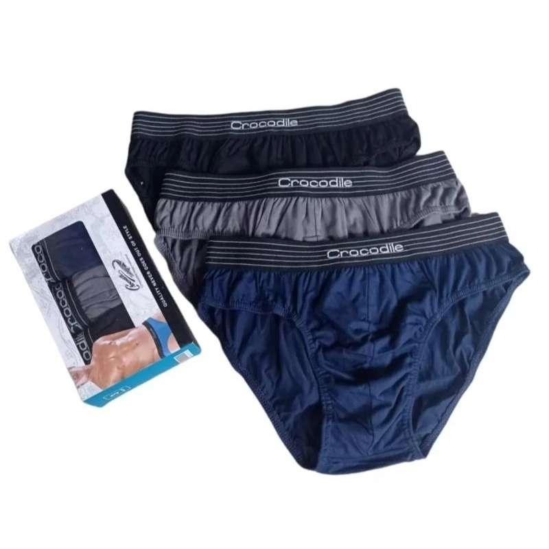 3PCS Crocodile - 247 - Celana Dalam Pria CD 247 (3in1)/CD DEWASA PRIA CROCODILE 247/UNDERWEAR
