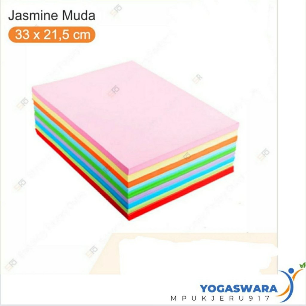 

Kertas Jasmine Muda F4 90 gsm - 10 pcs - Warna Hijau Muda