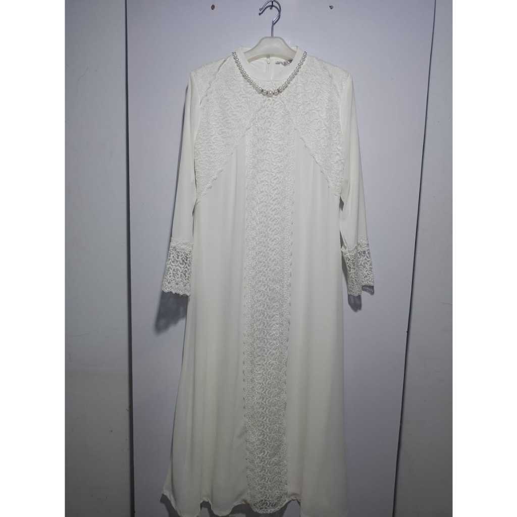 gamis wanita dewasa iluva kerah sanghai sifon