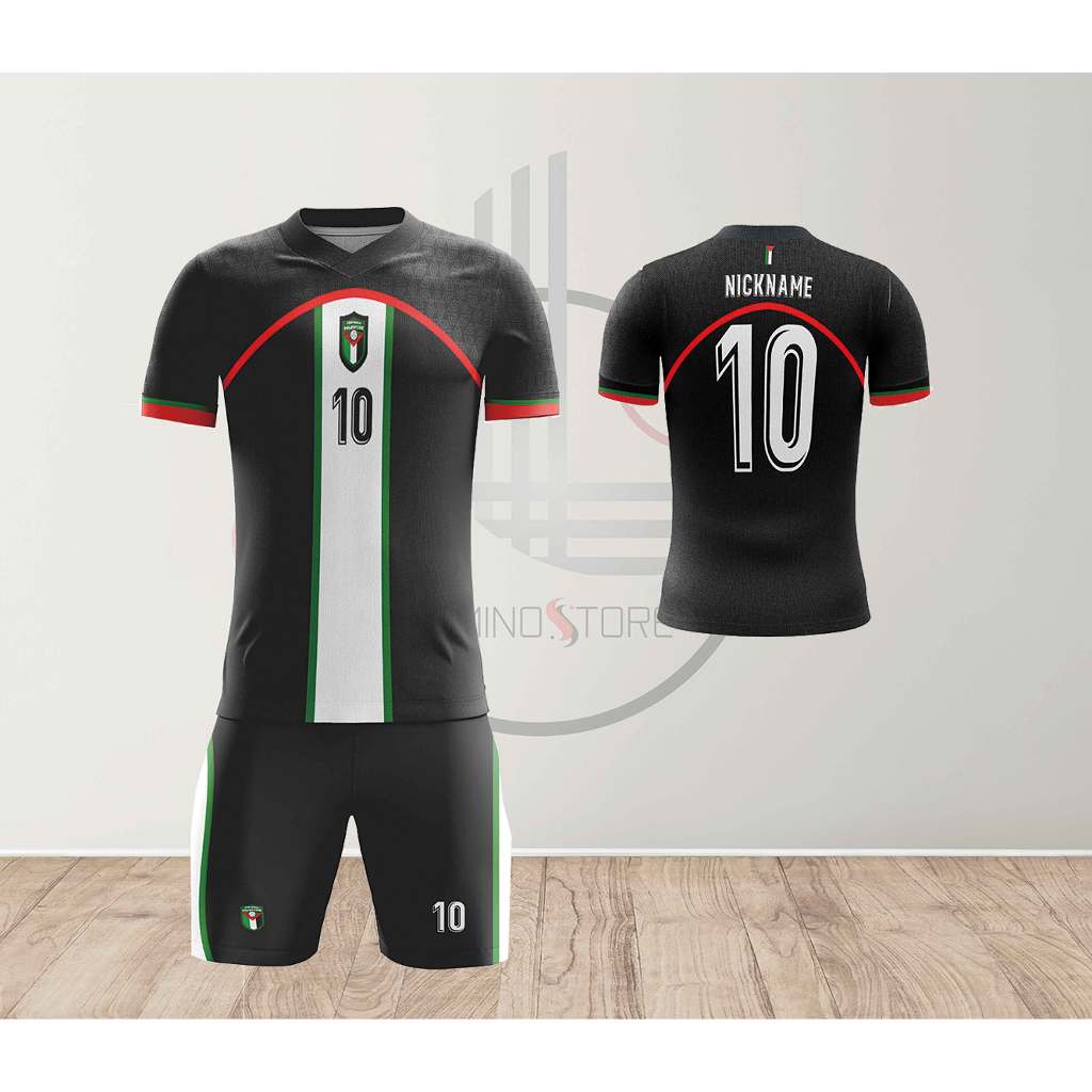 Kaos Jersey Bola Futsal Palestina Art - 3 Dewasa full Printing - The Luminos -