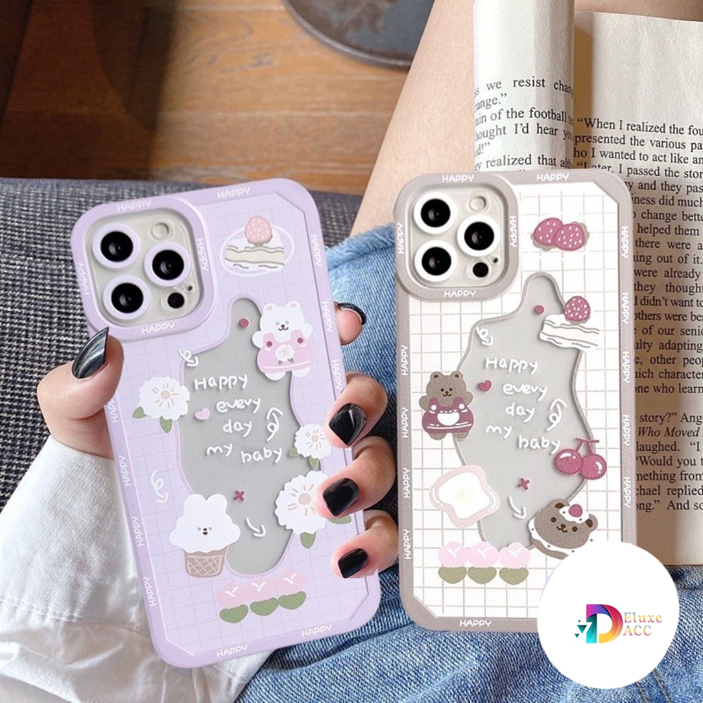 SS106 SOFTCASE SILIKON SOFT CASE CASING CLEAR TPU DESAIN KUE STRAWBERRY CHERRY INFINIX SMART 6 PLUS 