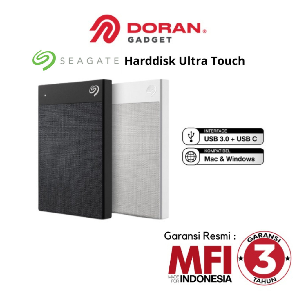 Seagate Hardisk Hard Disk Harddisk Ultra Touch 2,5 1TB 2TB | 1 2 TB Tera - Garansi 3 Tahun
