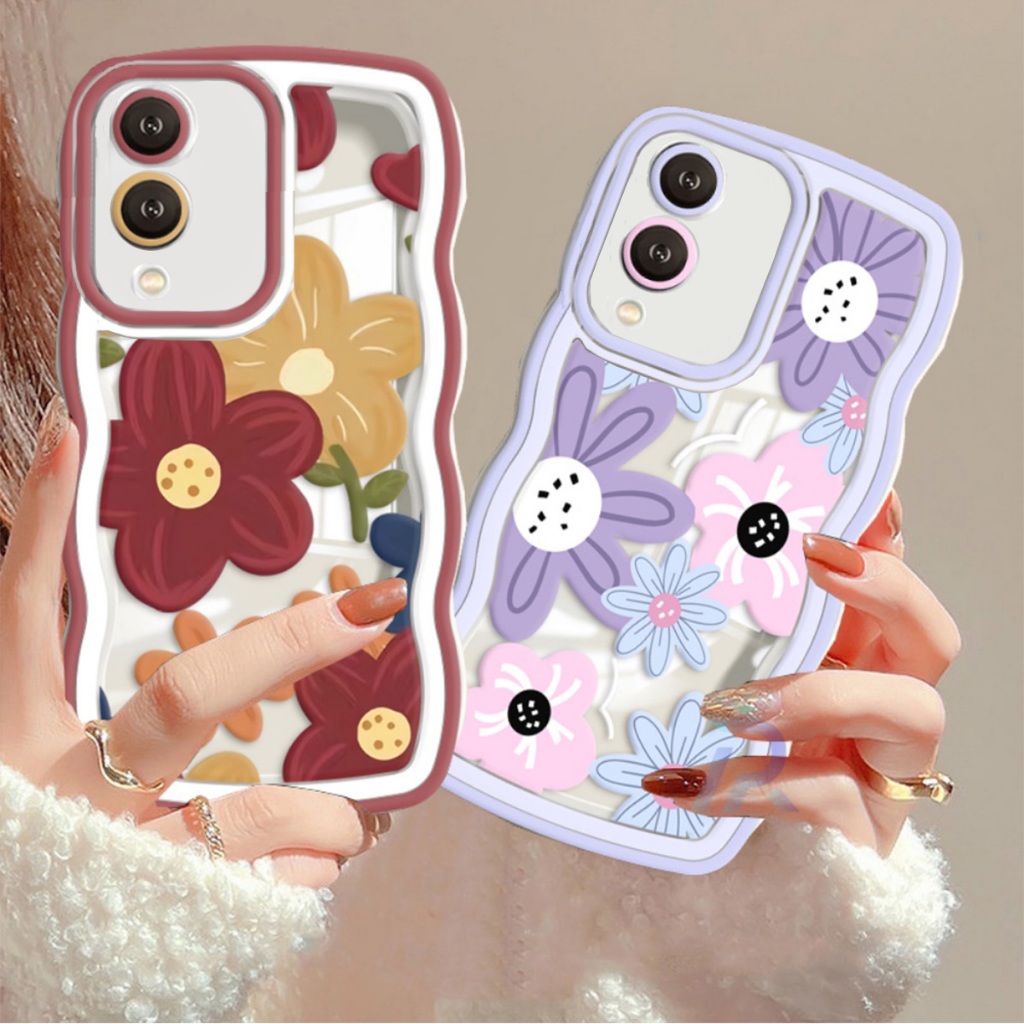 CASE VIVO Y17S TERBARU MOTIF GELOMBANG BUNGA PROTECTOR CAMERA SOFTCASE