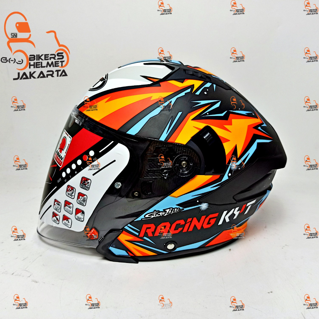 HELM KYT NFJ JAUME MASIA 2021 DOUBLE VISOR HALF FACE