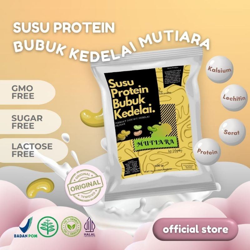 

SUSU KEDELAI PROTEIN MUTIARA 200 GRAM & 1000 ROASTED SOYA BEAN