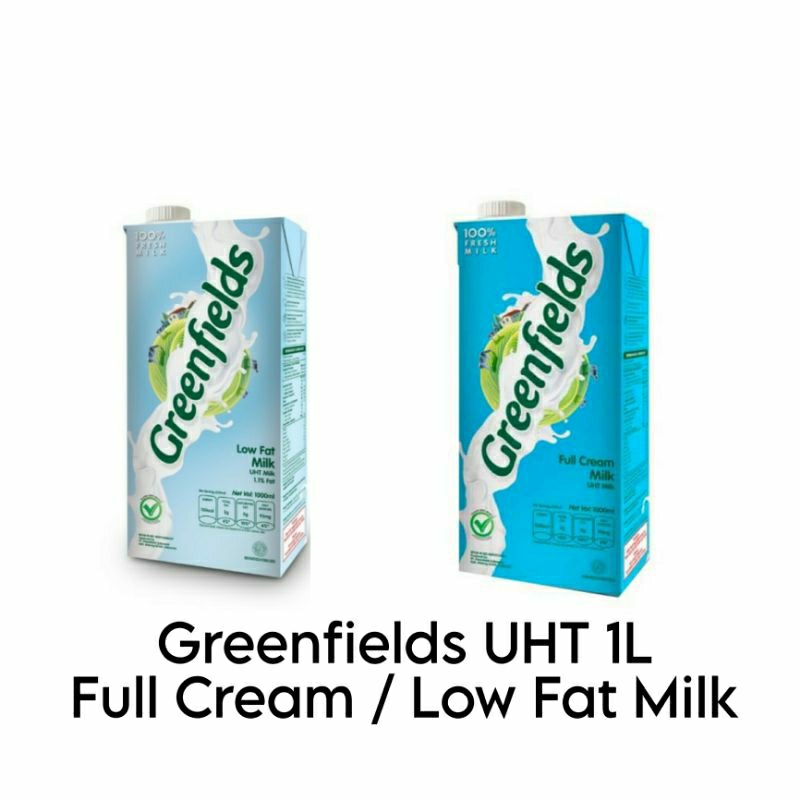 

Greenfields Susu Full Cream / Low Fat Milk UHT 1L Gojek