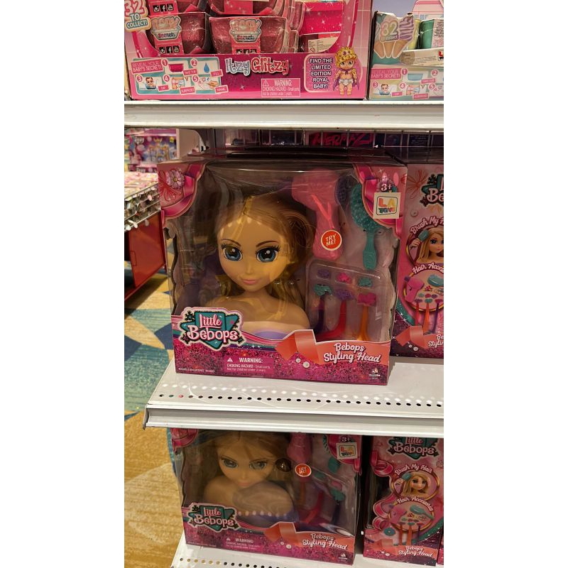 Boneka Little bebops styling head mainan salon