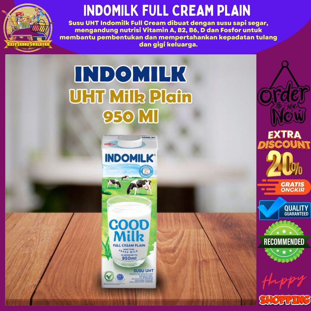 

Indomilk GoodMilk Susu UHT Plain 950ml