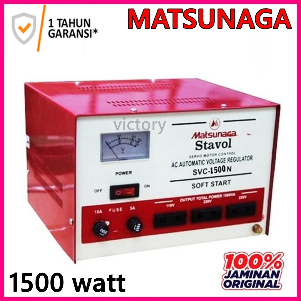 Stabilizer Matsunaga 1500 Watt Alat Penstabil Voltage Listrik Yg Naik Turun