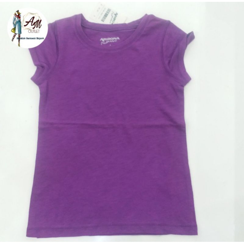 Kaos Anak Perempuan Polos Warna Ungu Export Quality