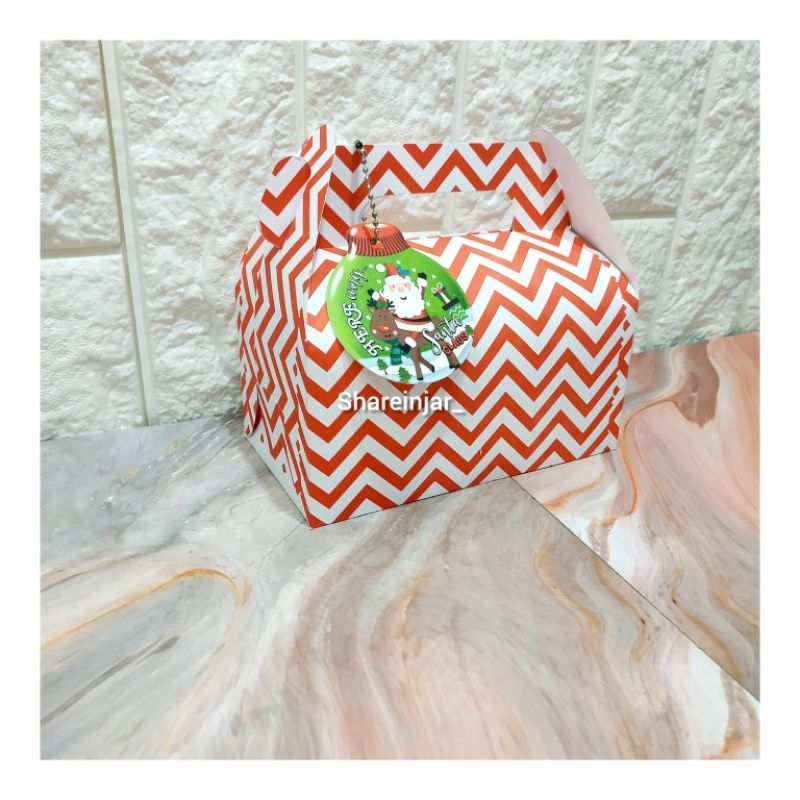 

Gable Box Mini Natal Snack Box Goodie Bag Souvernir Merry Christmas