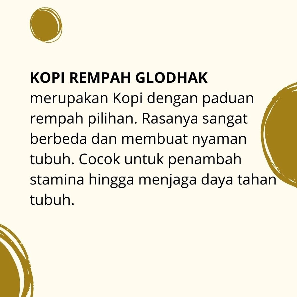 Kopi Glodhak Stamina Pria - Kopi Herbal Stamina Pria Tahan Lama - Kopi Stamina Pria Herbal KOPI GLODHAK 200GR