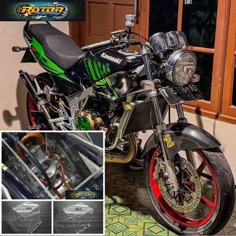 Tabokan filter variasi bahan akrilik kawasaki Ninja R Ninja SS pnp