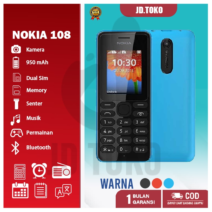 HP NOKIA Jadul 108  Hp murah DUAL SIM
