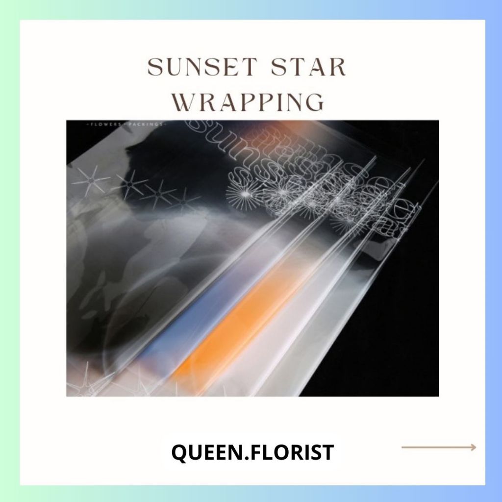 

[TERLENGKAP] WRAPPING OPP PASTEL WAXXY OPP WRAPPING PAPER TRANSPARENT FRAME GOLD LINE FLOWER WRAPPING CELLOPHANE