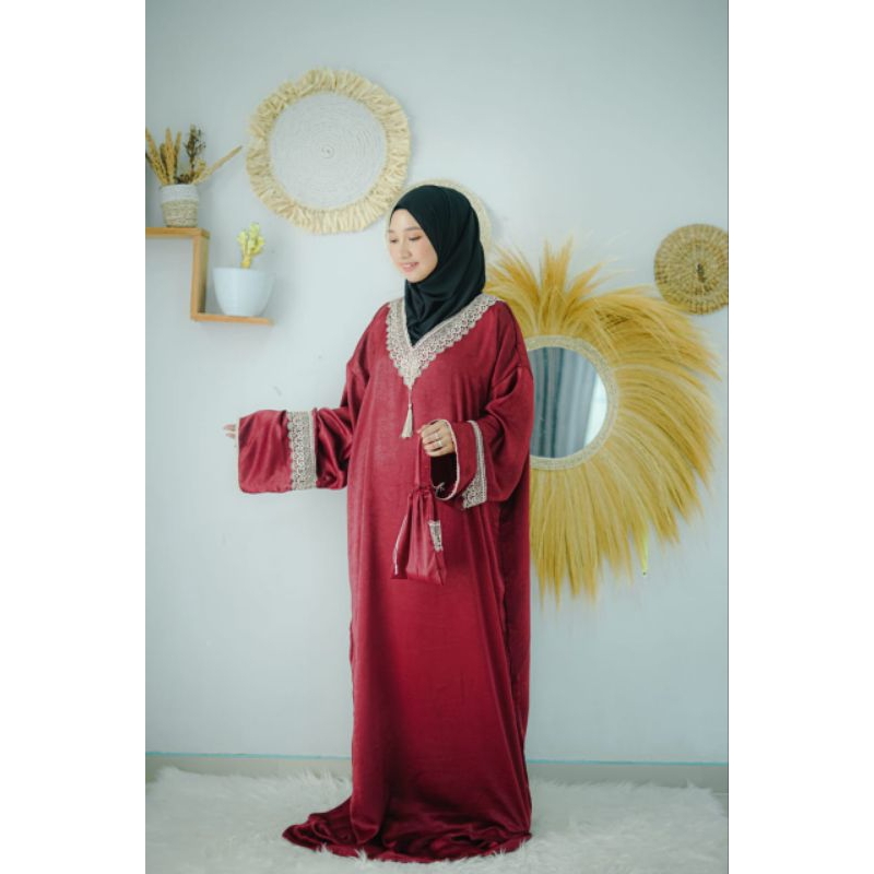 Mukena abaya sholat 354 bahan santorini pusat perlengkapan354