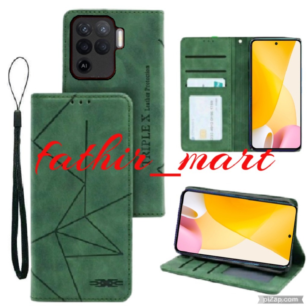 CASE OPPO RENO 5F CASE DOMPET MOTIF CASE Magnet Flip Leather Cover Leather Magnet