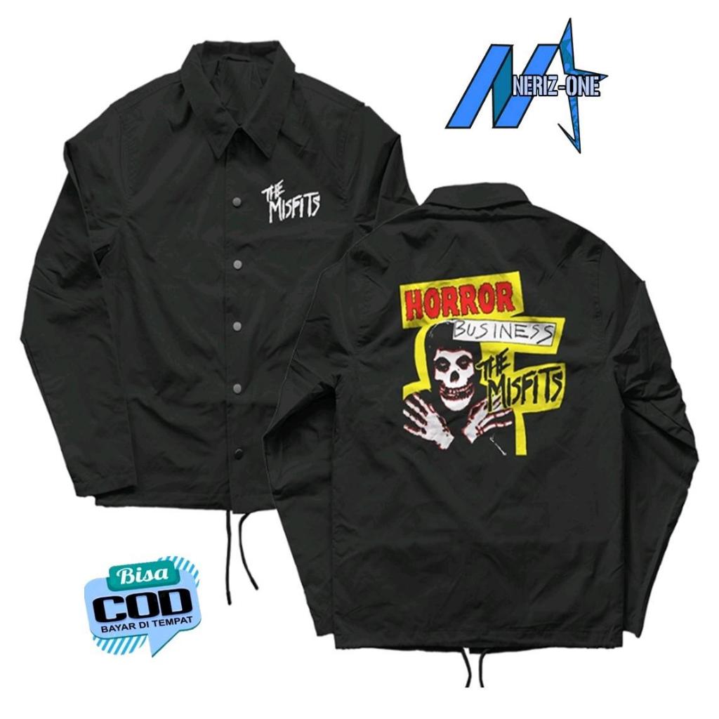 COACH JACKET BAND METAL ROCK MISFITS | PRIA WANITA BAHAN ANTI AIR PREMIUM QUALITY
