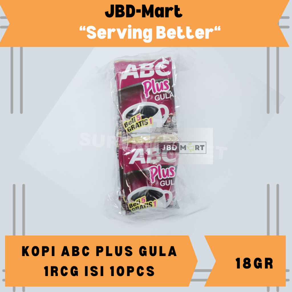 

Kopi ABC Plus Gula 1 Renteng (10 x 18 gr)