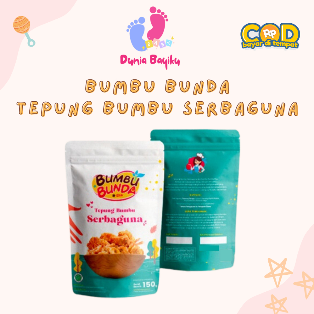 

Bumbu Bunda Elia Tepung Bumbu Serbaguna Crispy Non MSG MPASI
