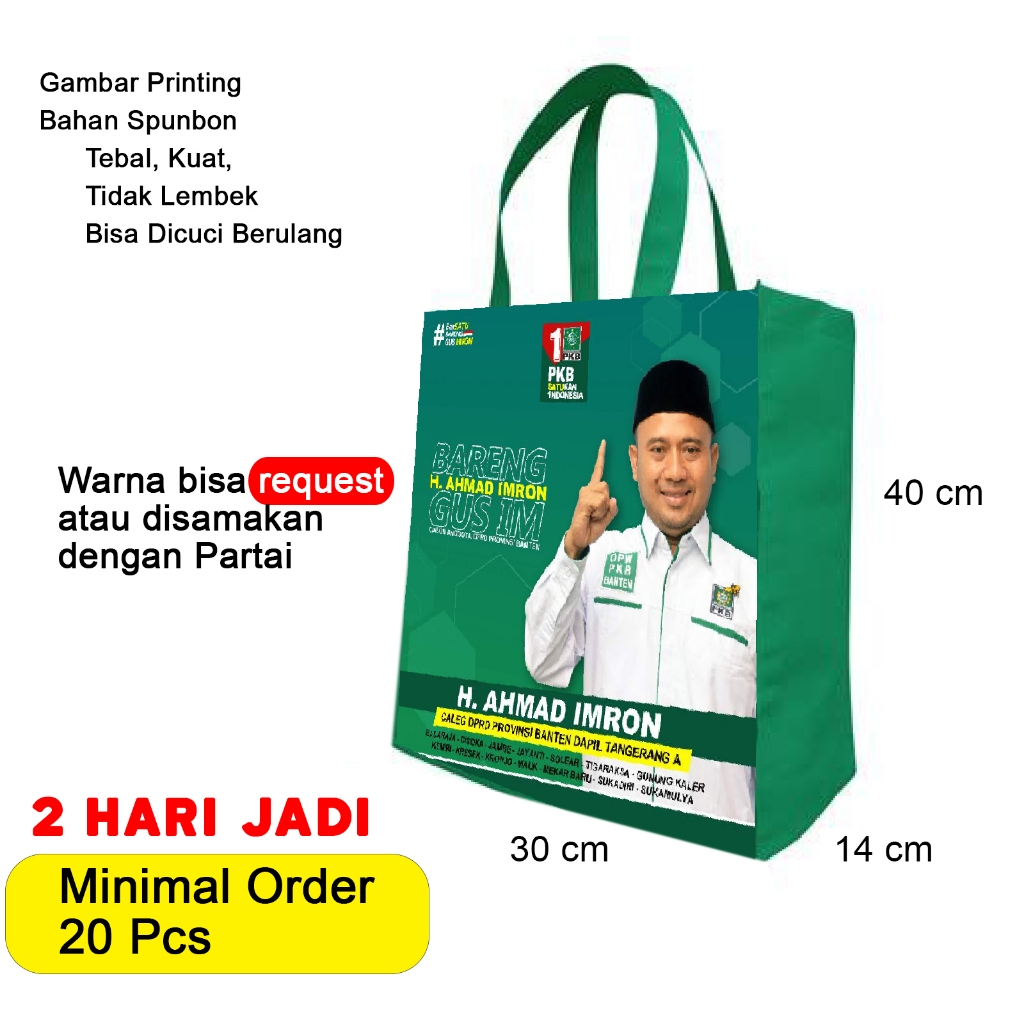 

Tas Sembako Kampanye Partai dan Caleg Ukuran 40x30x14